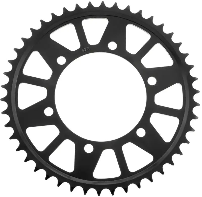 Black metal rear steel sprocket for Suzuki motorcycle - 48T steel sprocket upgrade