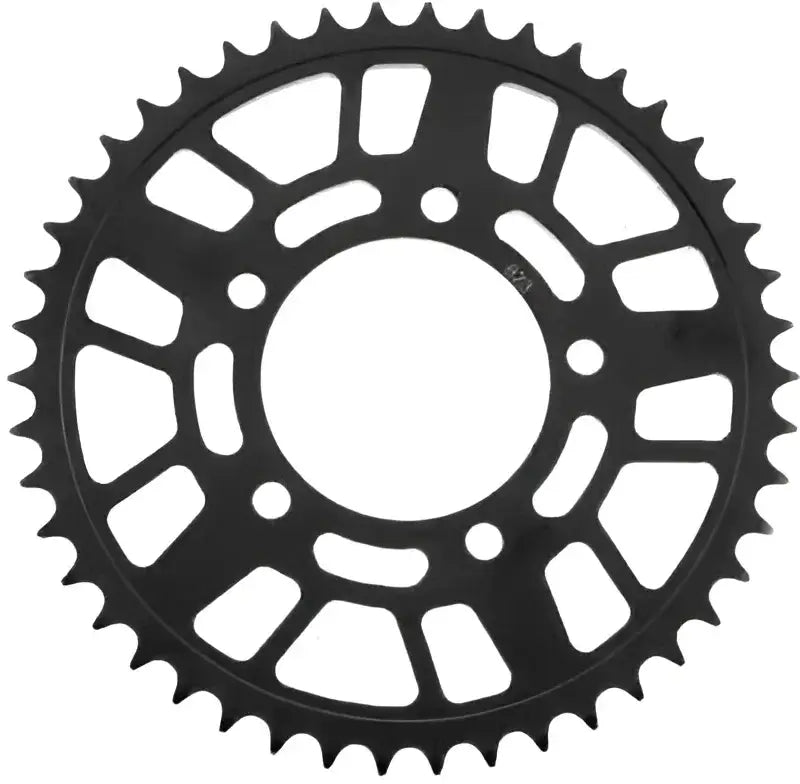 Black metal rear steel sprocket for Suzuki bikes, 46T steel sprocket upgrade