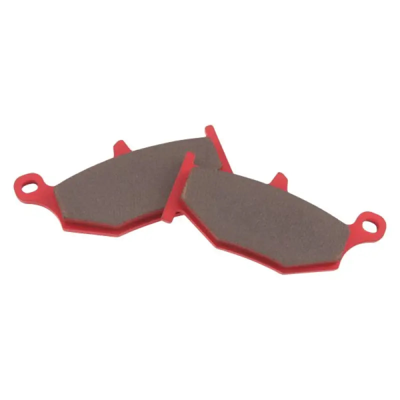 Red and gray BikeMaster Suzuki Sintered Brake Pads for reliable brake pads and sintered brake needs