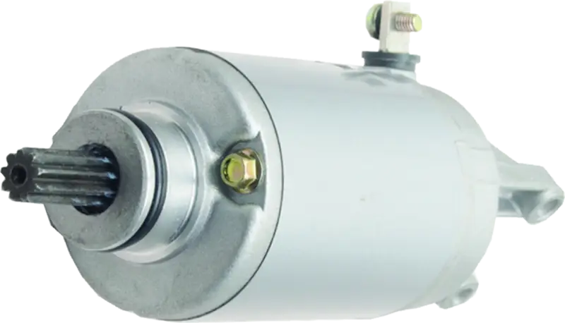 Silver electric starter motor for BikeMaster Suzuki Starter bike repair or replacement