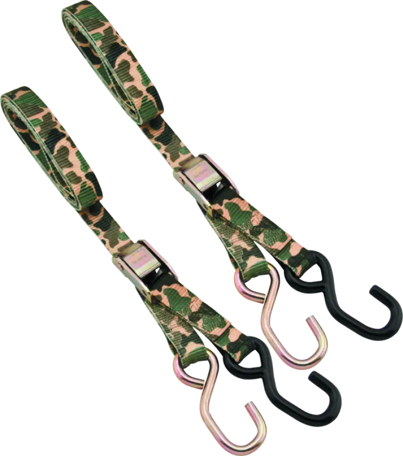 Camouflage bikemaster tiedown 1in straps for secure bike transport