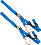 Blue Bikemaster Tiedown Carabiner Softhook straps for secure bike transportation