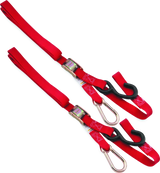 Red BikeMaster tiedown carabiner softhook for secure straps and easy handling