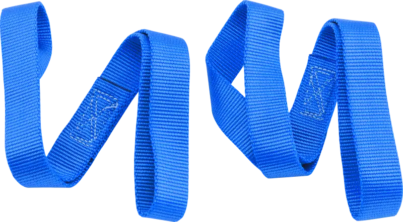 Blue nylon Bikemaster Tiedown Extension 18in for secure bike transport