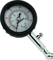 Chrome BikeMaster Tire Pressure Gauge 60 PSI for accurate tire pressure checking
