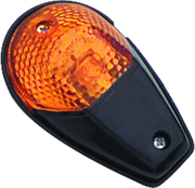 Amber turn signal light for BikeMaster Universal Flush Mount Marker Light in black