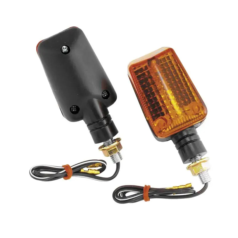BikeMaster Universal Ministalk marker light for motorcycle turn signals in black and amber