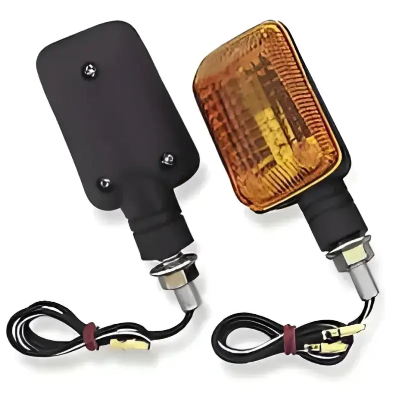 BikeMaster Universal Ministalk marker light showing motorcycle turn signal lights in black and amber
