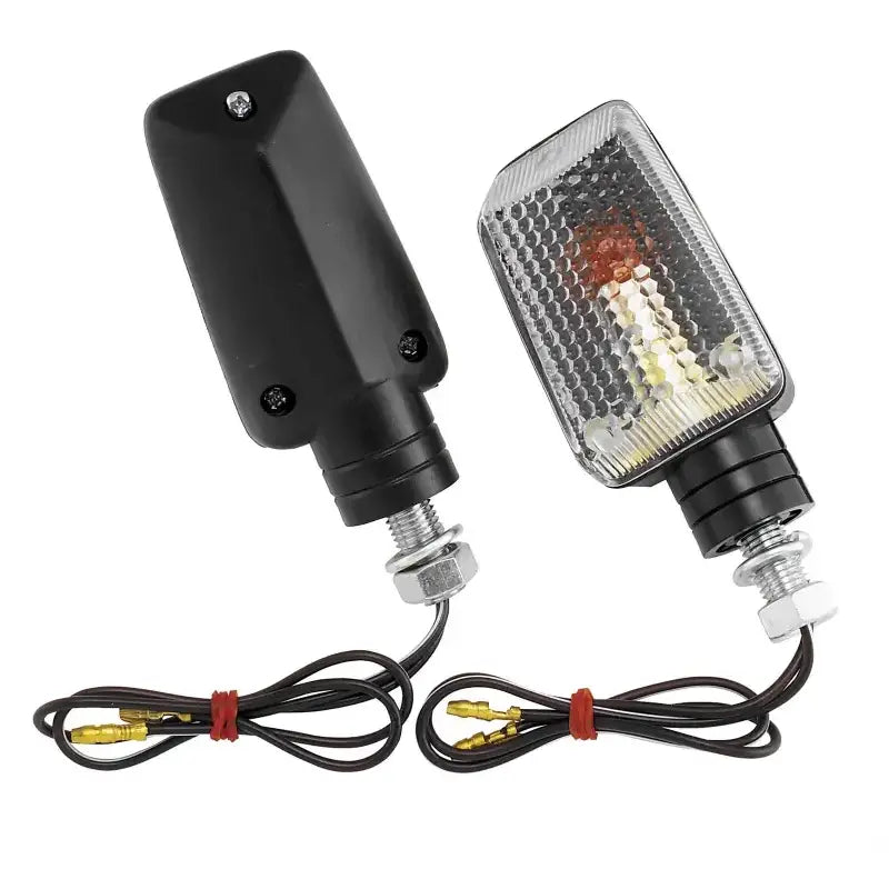 Motorcycle turn signal lights on BikeMaster Universal Ministalk Marker Light in black/clear