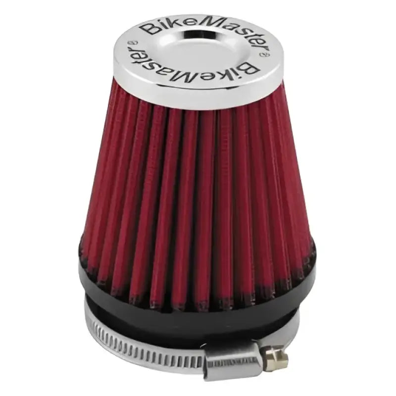 Red conical pod filter for BikeMaster Universal Pod Filter 70 x 55 motorcycle kits
