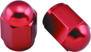 Shiny red bikeMaster valve caps aluminum for a cool bike upgrade