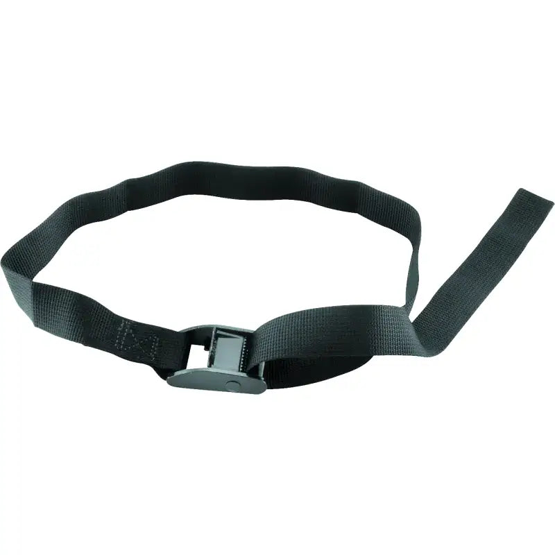 Black nylon webbing strap with buckle for BikeMaster Wheel Tiedown - Black 100528