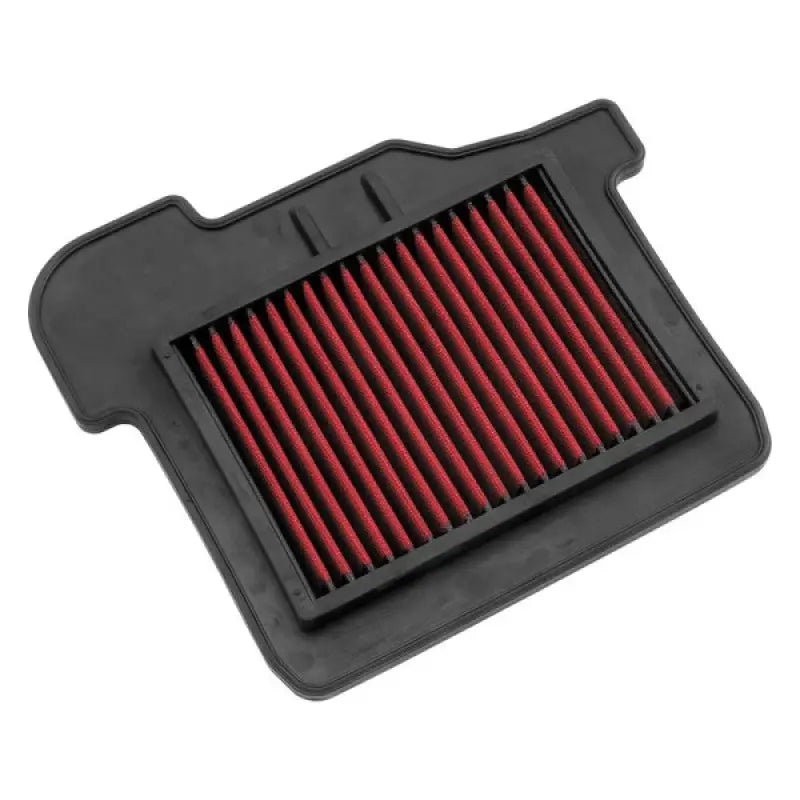 Red air filter with black frame for Yamaha FJ-09’s performance enhancement