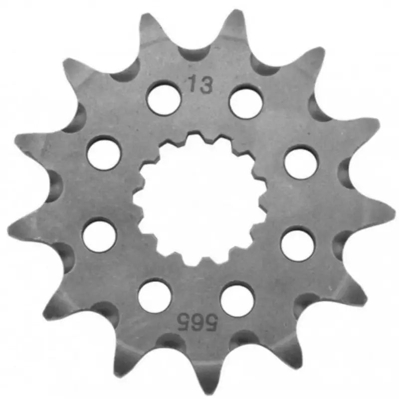 BikeMaster Yamaha front sprocket with teeth and circular cutouts for bike parts