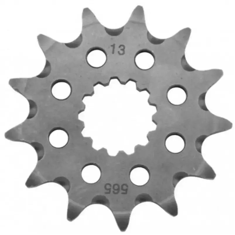 BikeMaster Yamaha front sprocket with teeth and circular cutouts for bike parts