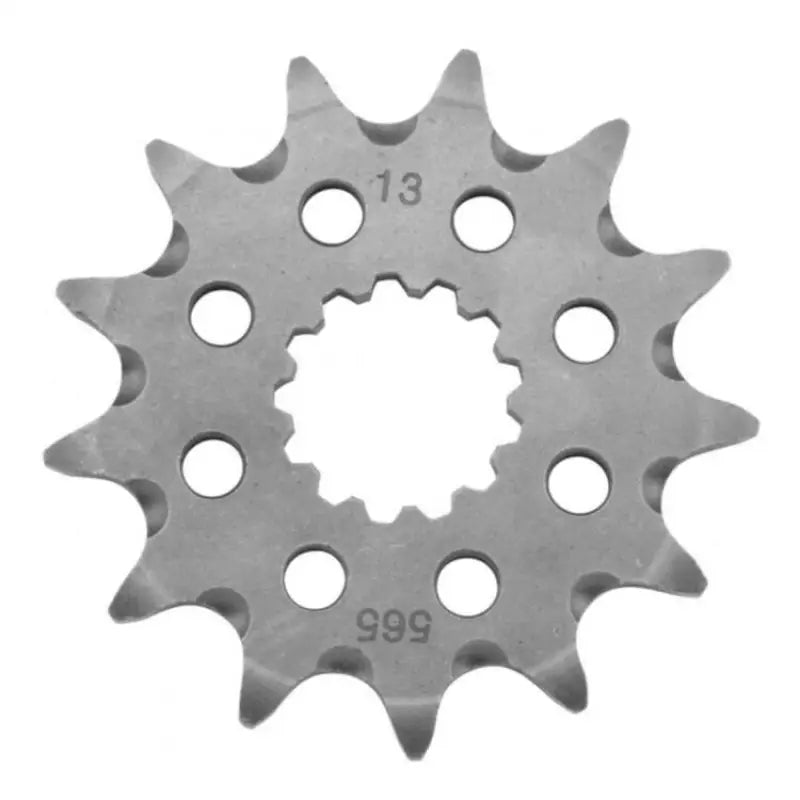 Silver BikeMaster Yamaha Front Sprocket with 13 teeth for optimal power transfer