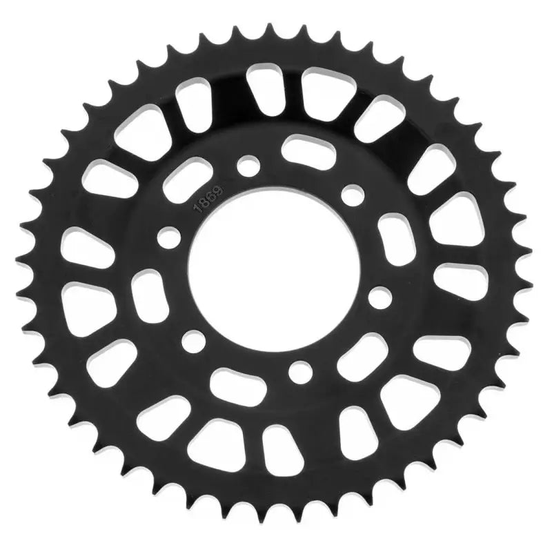 Black metal rear steel sprocket for Yamaha bikes, durable steel sprocket upgrade