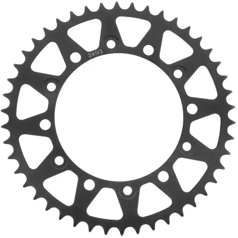 Black metal rear steel sprocket for Yamaha bikes, durable steel sprocket replacement