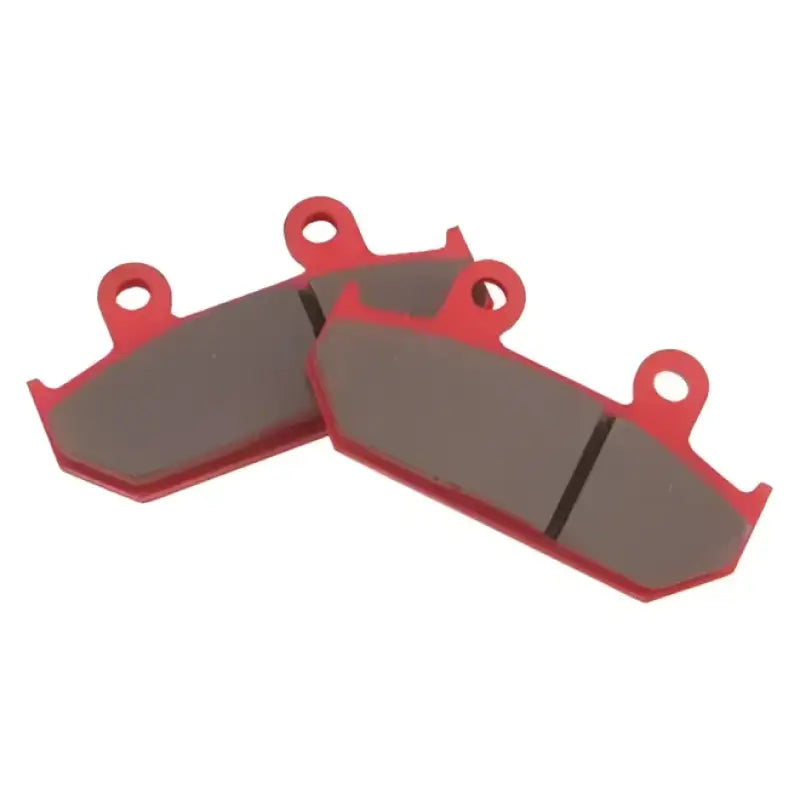 Red brake pads for BikeMaster Yamaha Sintered Brake Pads - 961444, durable sintered brake