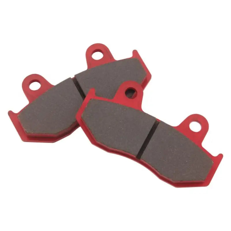 Red and gray BikeMaster Yamaha Sintered Brake Pads for better stop power