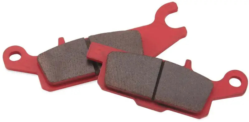 Red motorcycle brake pads for Yamaha BikeMaster Sintered Brake Pads style