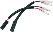 Black wire harnesses with red and black wires for BikeMaster Yamaha turn signal adapter wires