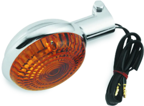 Chrome motorcycle turn signal for Yamaha bikes from BikeMaster Yamaha Turn Signal series