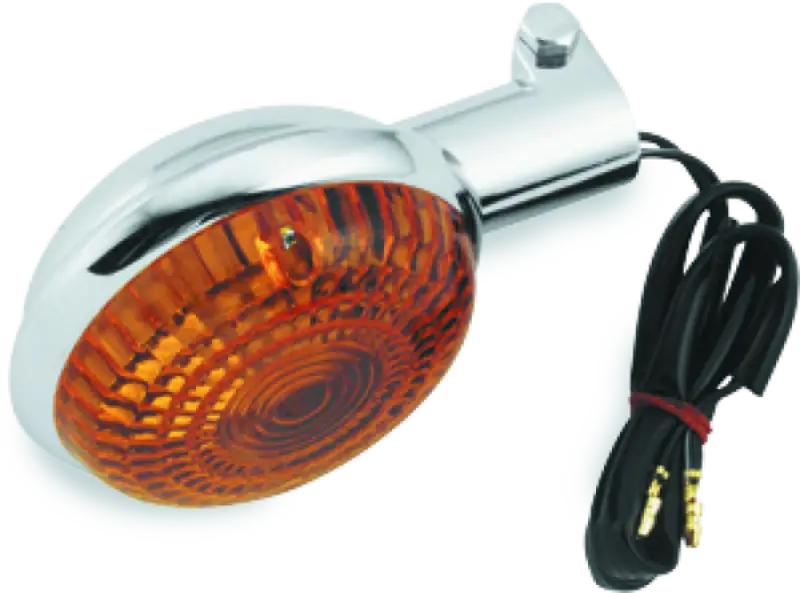 Chrome motorcycle turn signal for Yamaha bikes from BikeMaster Yamaha Turn Signal series