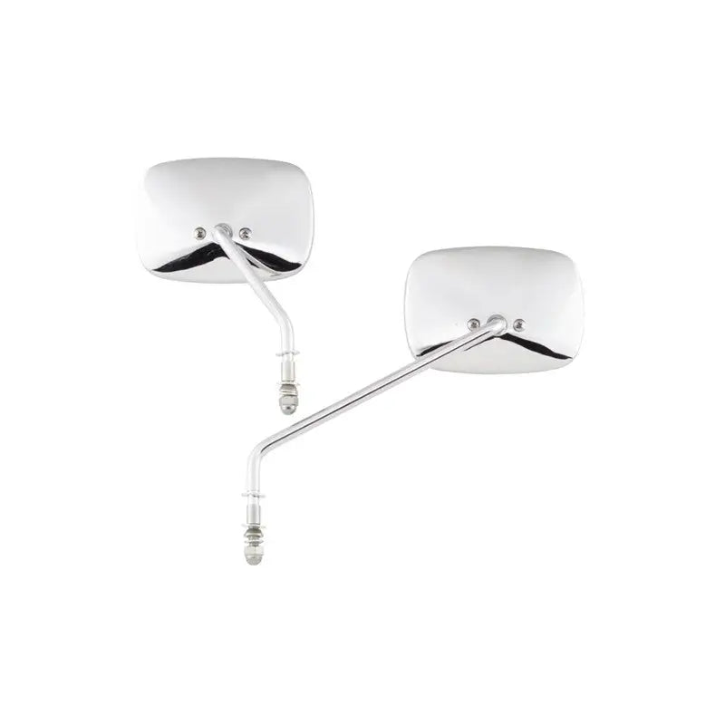 Chrome motorcycle mirrors from Bikers Choice with short stem for easy mounting