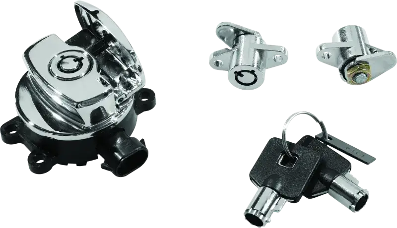Bikers Choice 14-21 Road King Chrome Ignition Switch & Saddlebag Lock Kit - RV and Auto Parts