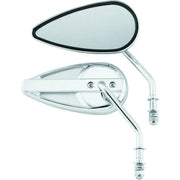 Bikers Choice 489828 Bikers Choice 65-Up Chrome Teardrop Mirror Universal Custom Pr