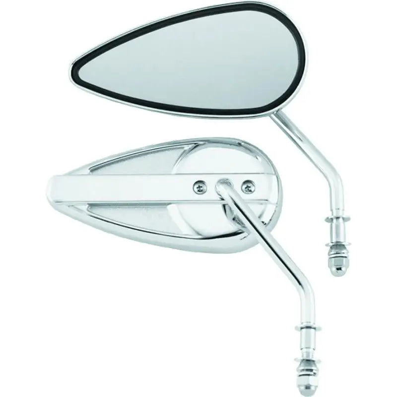Bikers Choice 489828 Bikers Choice 65-Up Chrome Teardrop Mirror Universal Custom Pr