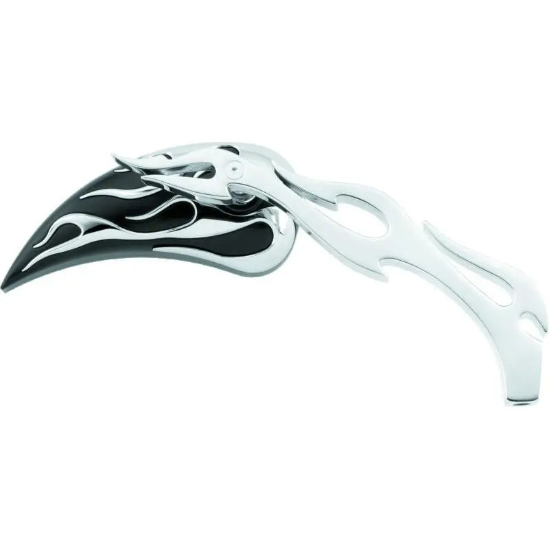 Bikers Choice 490548 Bikers Choice Bc Blk Teardrop Mirror W/Flame - 490548