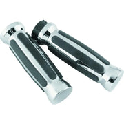 Bikers Choice 498414 Bikers Choice 81-17 XL & Big Twin Dual Cable Chrome & Black Sensation Grips Pr
