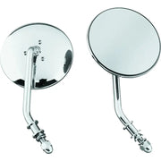 Bikers Choice 65-Up Chrome 4 Inch Round Short Stem Mirror Left Custom - Bikers Choice