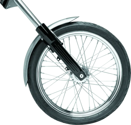 Bikers Choice 80-86 FXWG 84-17 FXST 93-05 FXDWG Raw Narrow Front Fender With Chrome Bracket - Bikers Choice