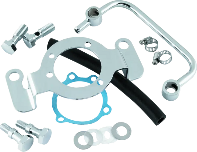 Bikers Choice 93-17 Big Twin Exc M8 Chrome Air Cleaner Mounting Kit For Custom Air Cleaners - Bikers Choice
