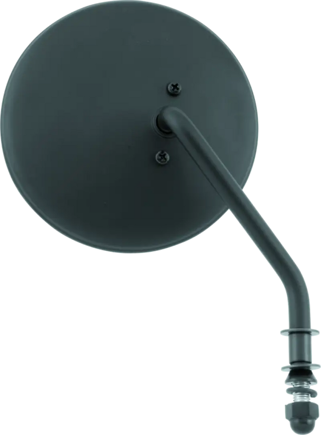 Bikers Choice Black 4 Inch Round Mirror Short Right Universal - Bikers Choice