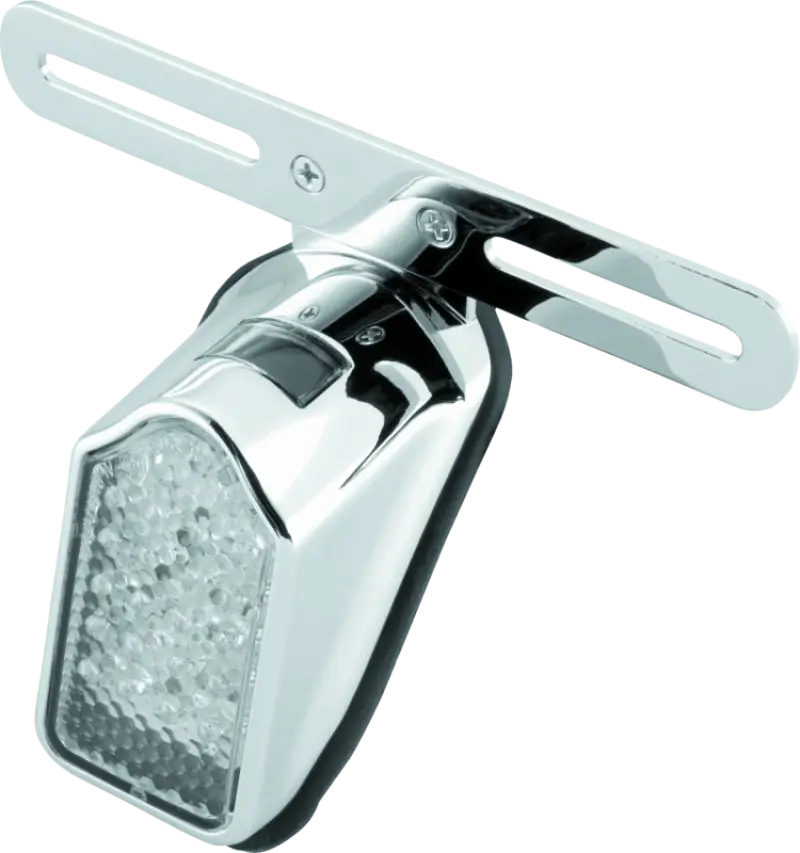 Bikers Choice Chrome Mini Tombstone LED Taillight With License Mount Universal Custom - Bikers Choice