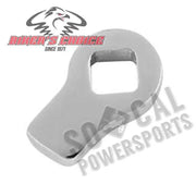 Chrome-plated metal lever with square hole for Bikers Choice Jiffy stand leg stop
