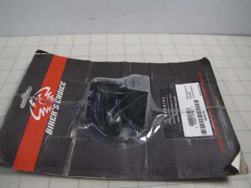Bikers Choice Motorcycle Helmet Lock-Black - 492979, durable helmet lock with a sleek black finish, packaging view.