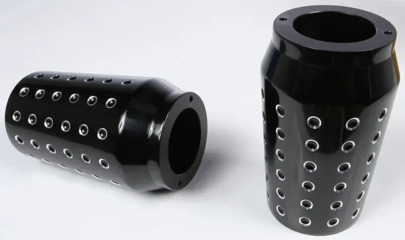 Billet Fork Slider Covers Hole Shot Black Touring 14 Up - RV and Auto Parts