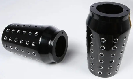 Billet Fork Slider Covers Hole Shot Black Touring 14 Up - RV and Auto Parts