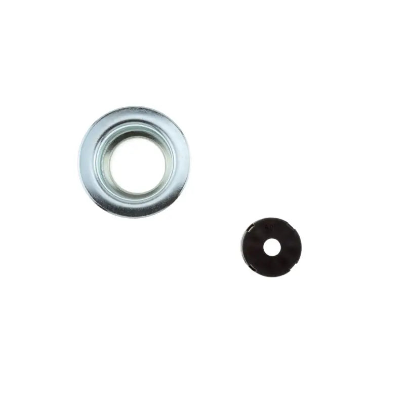 Metal grommet and dark washer on Bilstein rear twintube shock absorber for BMW 5 Series