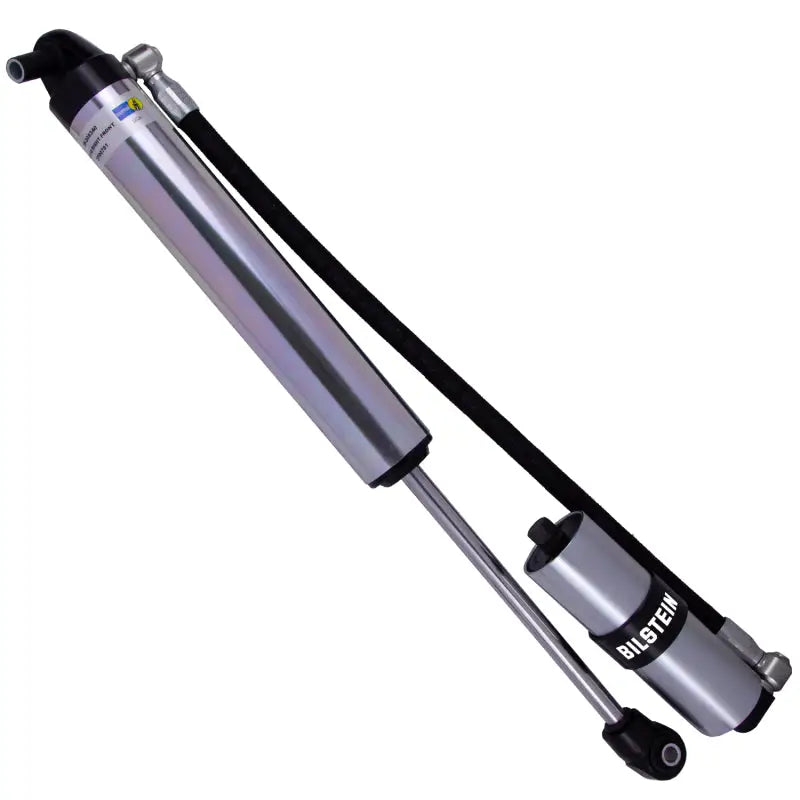 Silver and black remote reservoir shock absorber for Jeep Gladiator improves driving experience