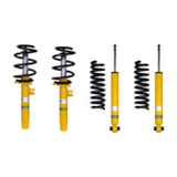 Yellow suspension components from Bilstein B12 suspension kit for BMW 328i