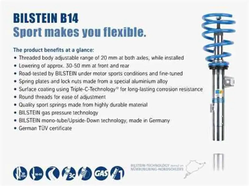 Bilstein B14 (PSS) 11-15 Nissan Juke Front & Rear Performance Suspension Kit 
