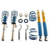 Bilstein B16 2001 BMW M3 Front and Rear Performance Suspension System complete with adjustable springs, shock absorbers, and installation tools.