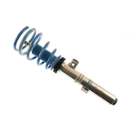 Blue coilover shock absorber for BMW 330i with Bilstein B16 performance suspension system