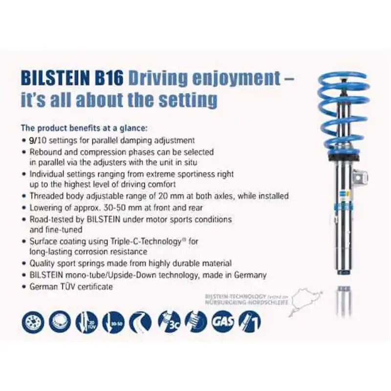 Bilstein B16 (PSS10) 13-15 BMW 320i/13-14 328i/335i /14-15 428i/435i Front & Rear Perf Susp System - Truck Automotive